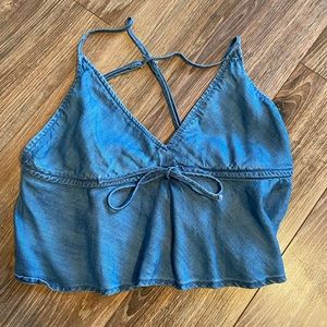 Denim crop top